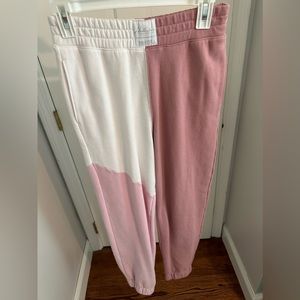 hollister sweatpants white/pink